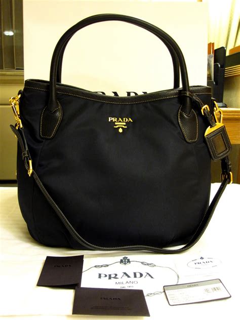 prada nylon tote bag blue.